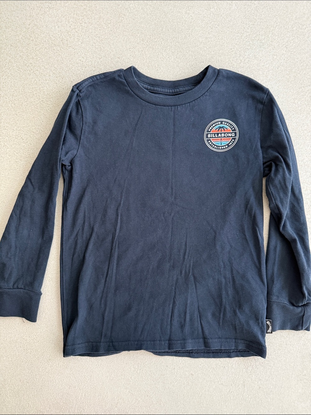 Billabong Kids' Navy Long-Sleeve Logo Tee